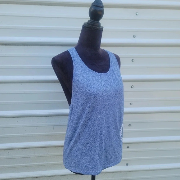 Victoria's Secret Blue Tank Top Womens Racerback Angel Flax Linen Poly Blend S - Picture 4 of 9